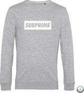 Subprime - Heren Sweaters Sweater Block Grey - Grijs - Maat L