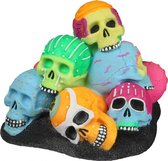 Aqua Della Dia de los muertos schedels stapel Meerkleurig 15,1x14,2x11,8CM