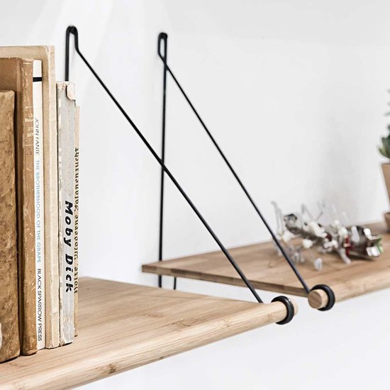 We Do Wood - Loop Shelf - Système d'étagères en bambou - Laiton