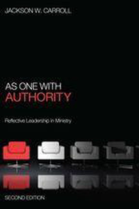Boek 'As One with Authority, Second Edition' met vier fauteuils, waarvan twee rood en twee wit.