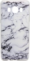 ADEL Siliconen Back Cover Hoesje voor Samsung Galaxy J7 (2016) - Marmer Wit