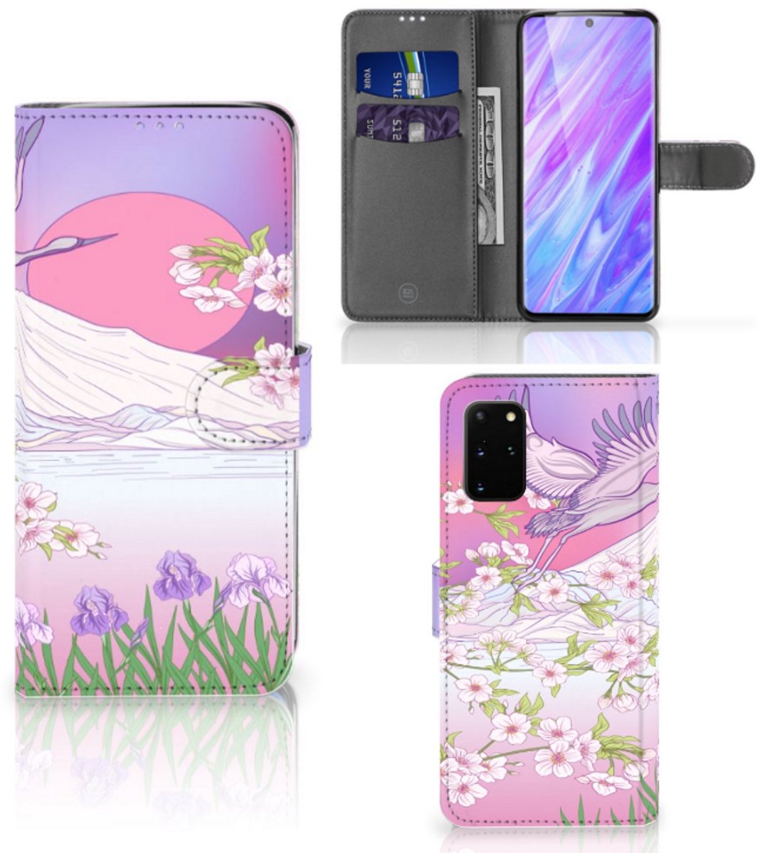 Samsung Galaxy S20 Plus Telefoonhoesje met Pasjes Bird Flying