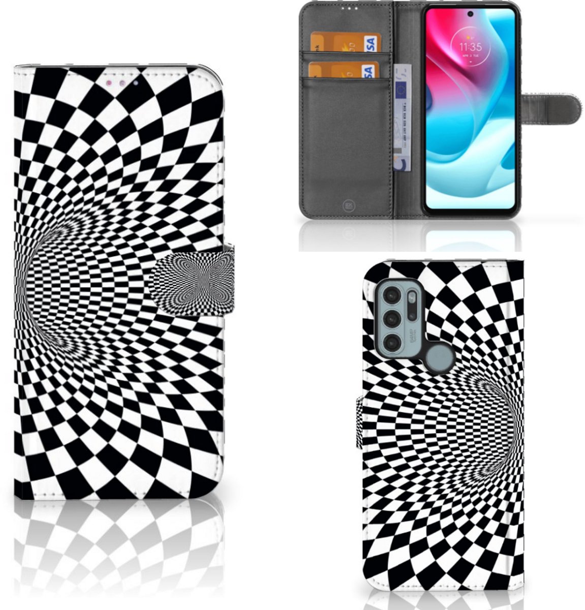 Motorola Moto G60s Book Case Illusie