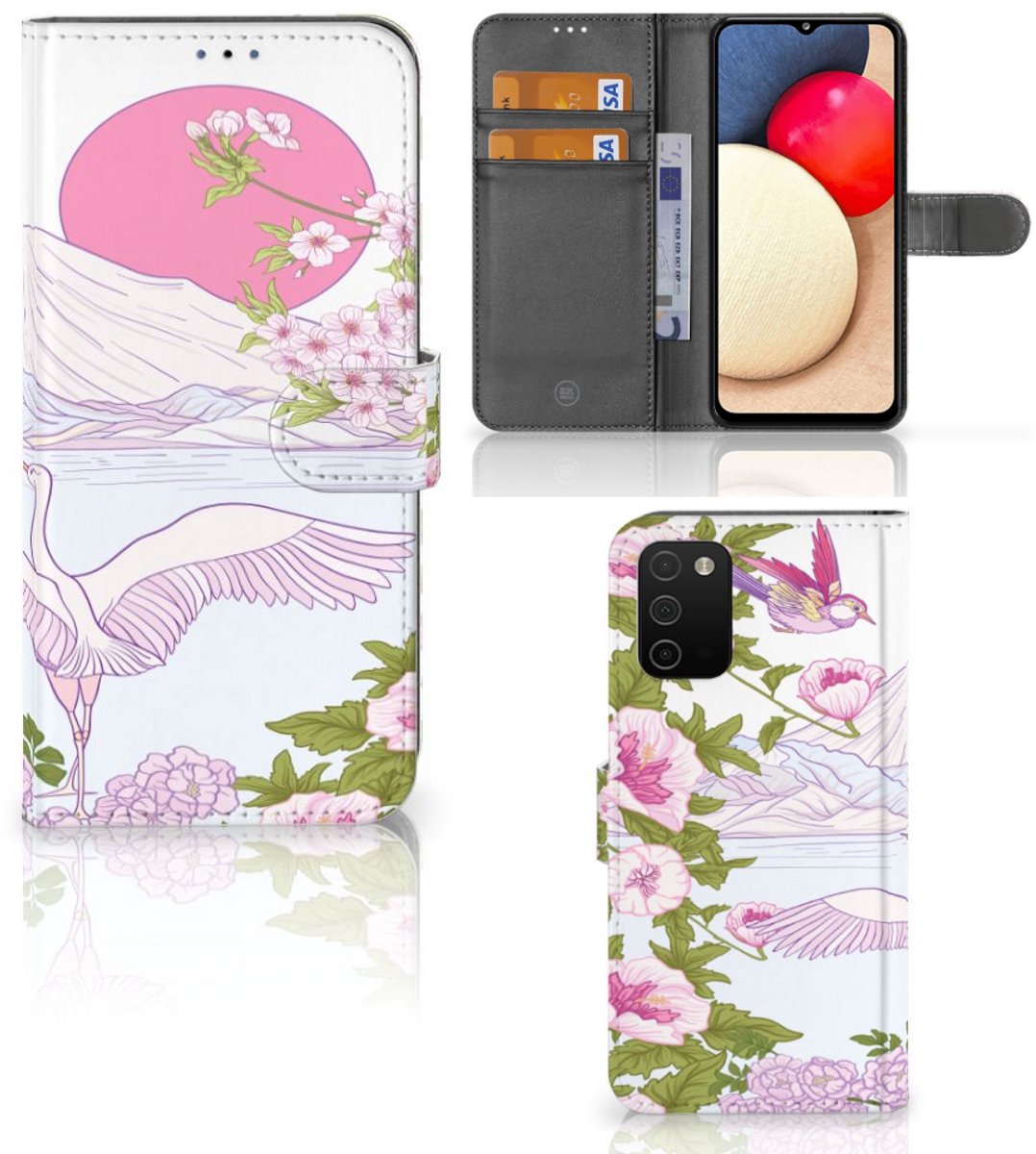 Samsung Galaxy A03s Telefoonhoesje met Pasjes Bird Standing