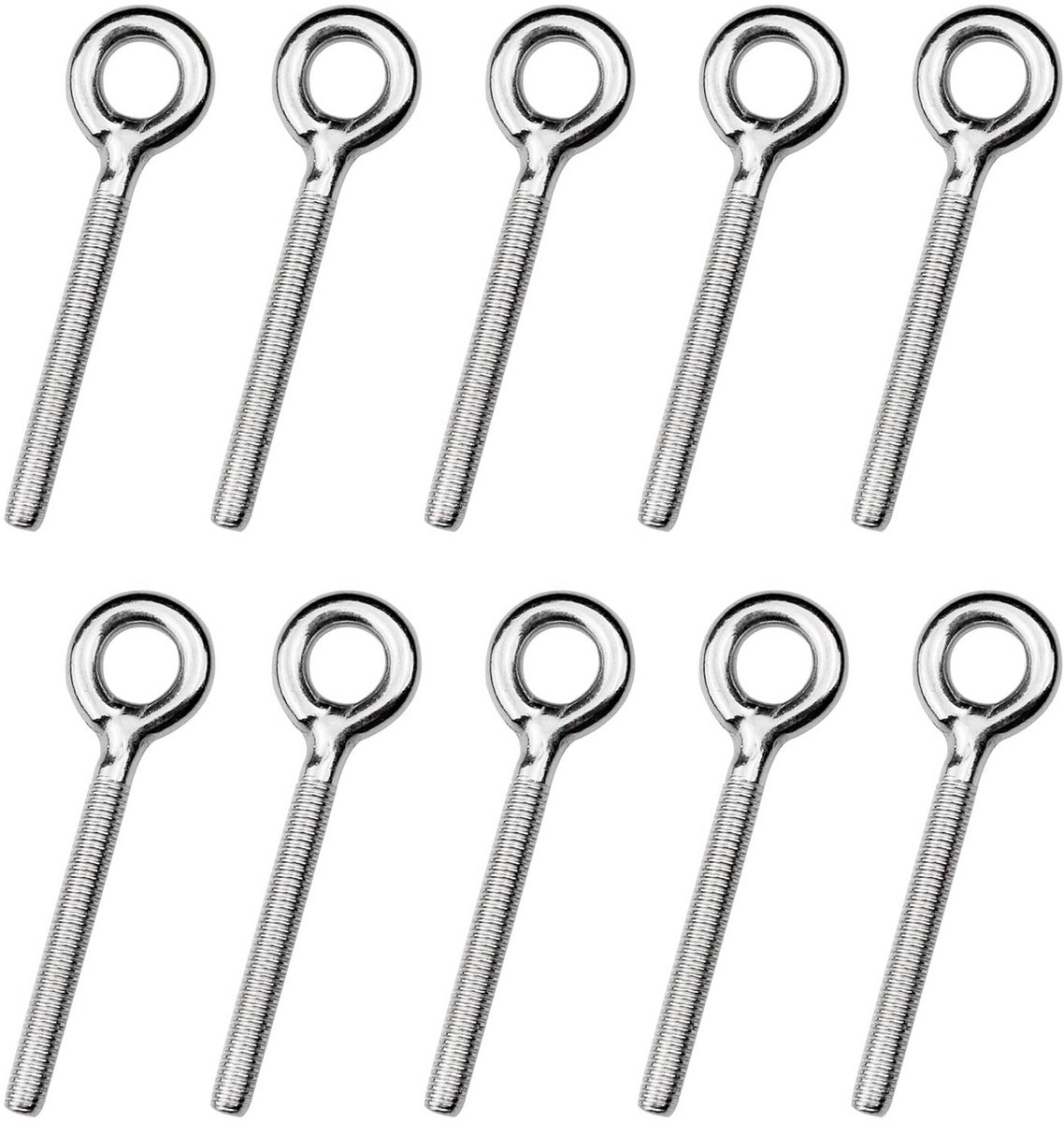 Oogbouten M6 Gesloten Spoel Schroeven - 10 Stuks Zware Ringen voor Technische Toepassingen