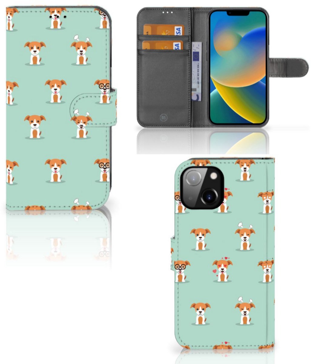 Apple iPhone 14 Telefoonhoesje met Pasjes Pups