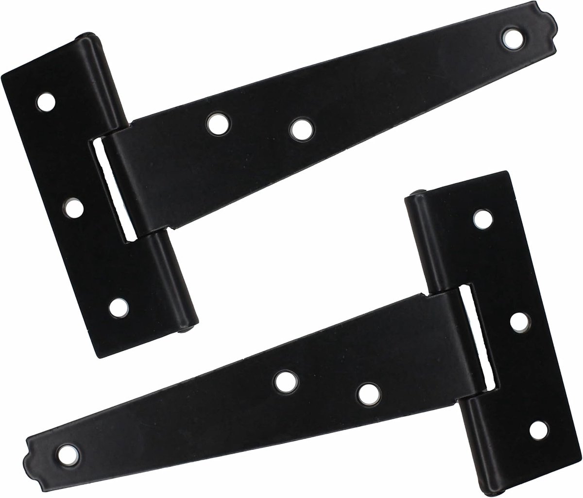 T-band zwarte deurscharnieren voor schuren en tuinpoorten - 2 pk (100 mm)