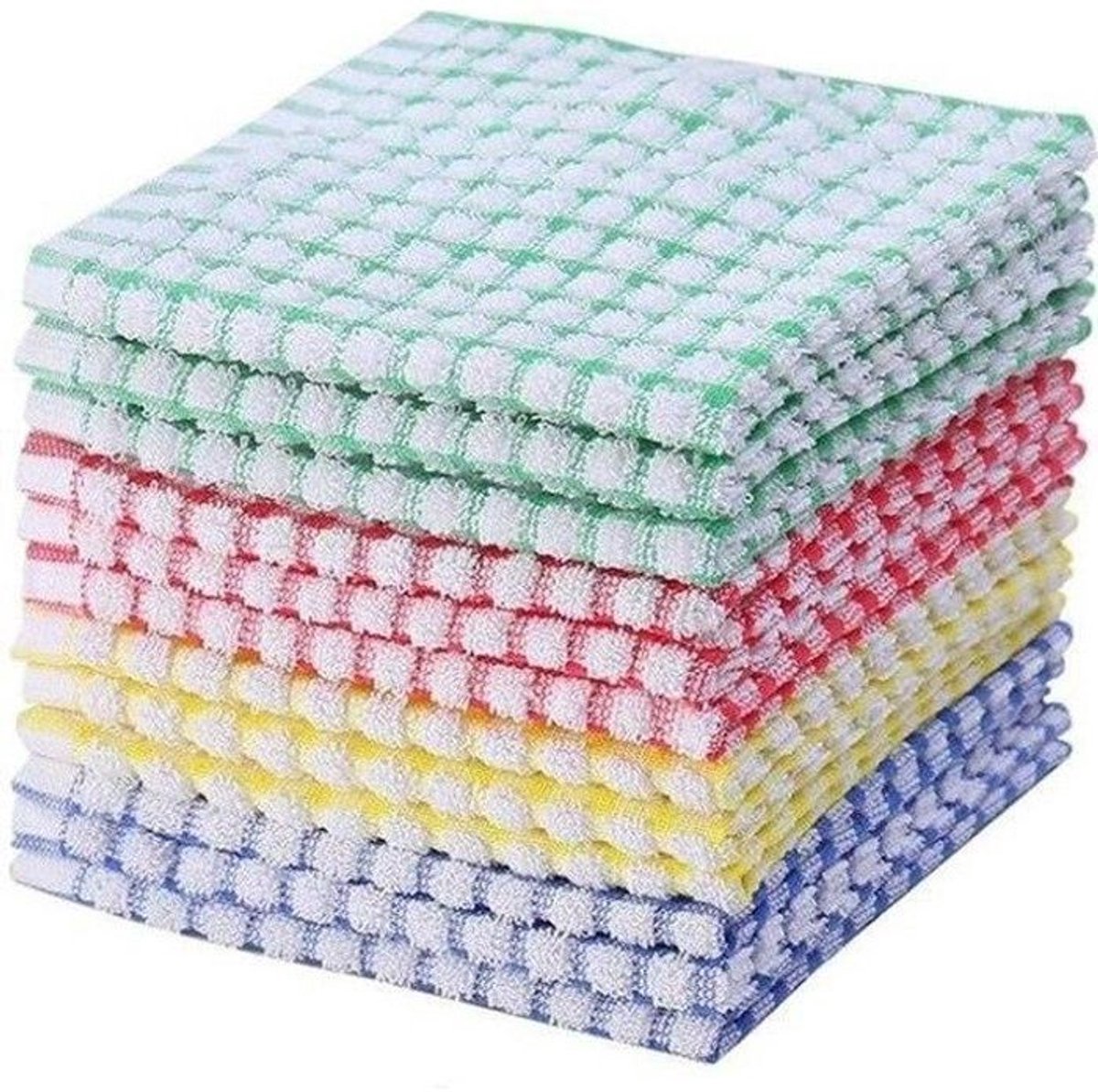 Keukenpapier - gekleurd - 12 stuks - natuurlijk katoen - handdoeken - vaatdoeken