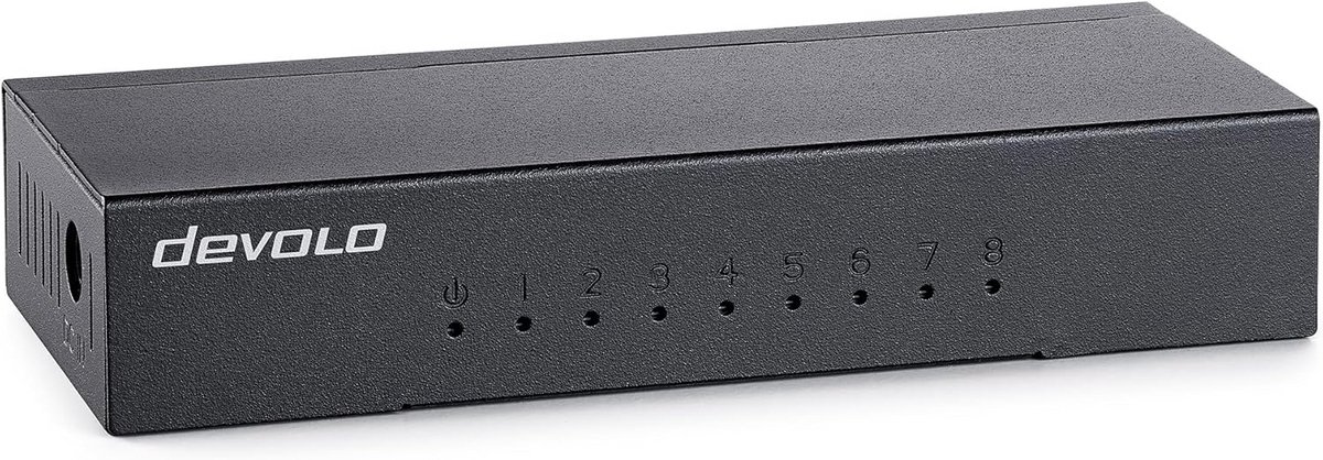 8-Poorts Gigabit Ethernet Switch voor Snelle Verbinding met 1000 Mbit/s - Ventilatorloos en Energiebesparend