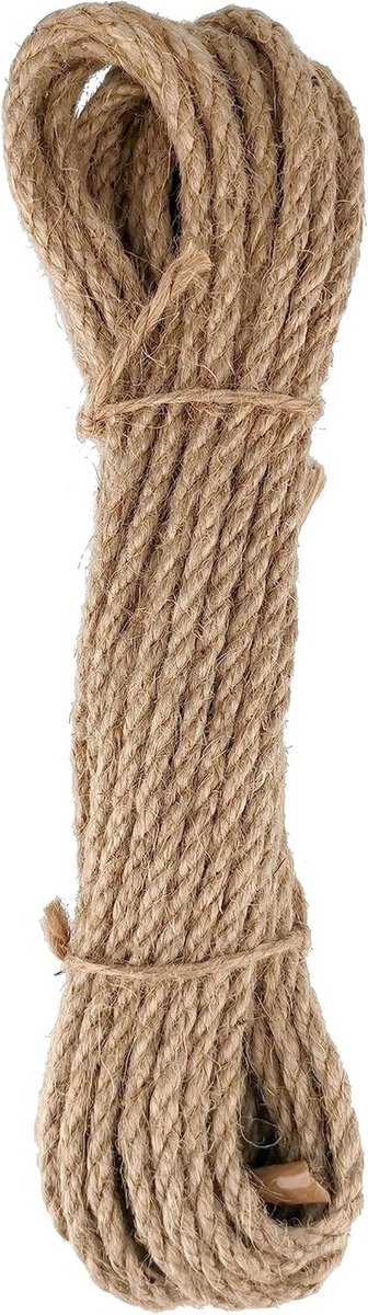 Natuurlijke Jute Touw 6 mm - 10 m, Henneptouw, Milieuvriendelijk en Duurzaam