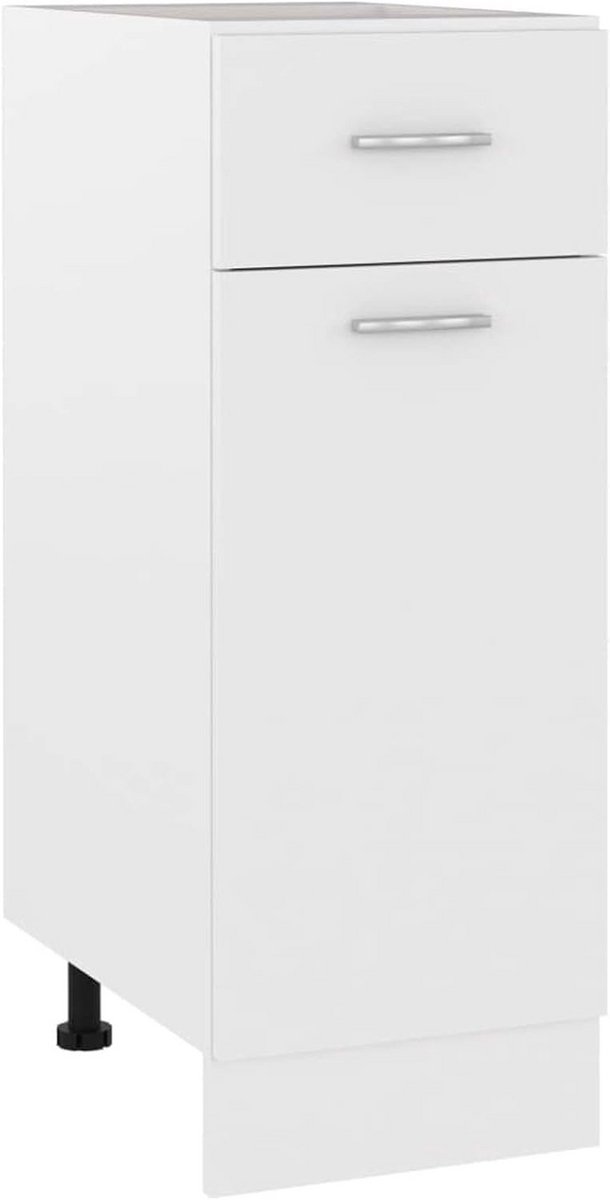 Keukenkast opbergkast met lade - Wit 30x46x81,5 cm
