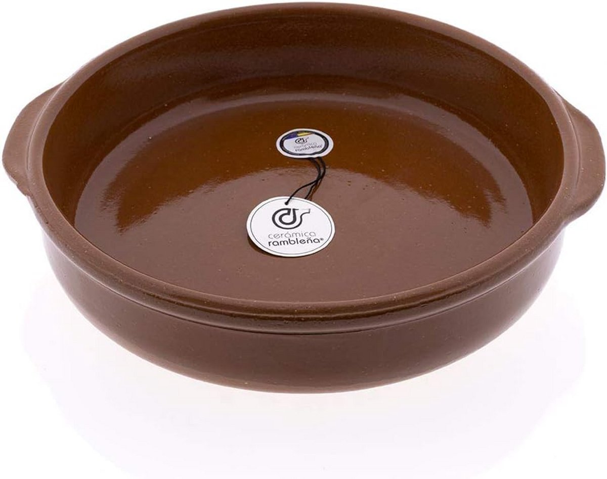 Traditionele keramische braadpan van chamotte - Ovenschaal 19 cm