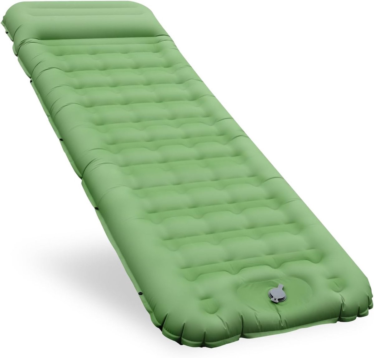 Zelfopblazend campingmatras 12 cm waterdicht Isomat - comfortabel opblaasbaar matras met voetperspomp en kussen voor wandelen en strand