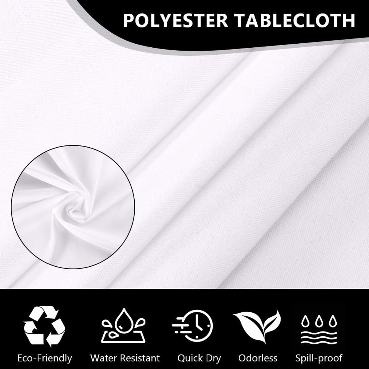 Rond Vlekbestendig Tafelkleed 120 cm - Waterdicht en Wasbaar Polyester Tafeldecoratie