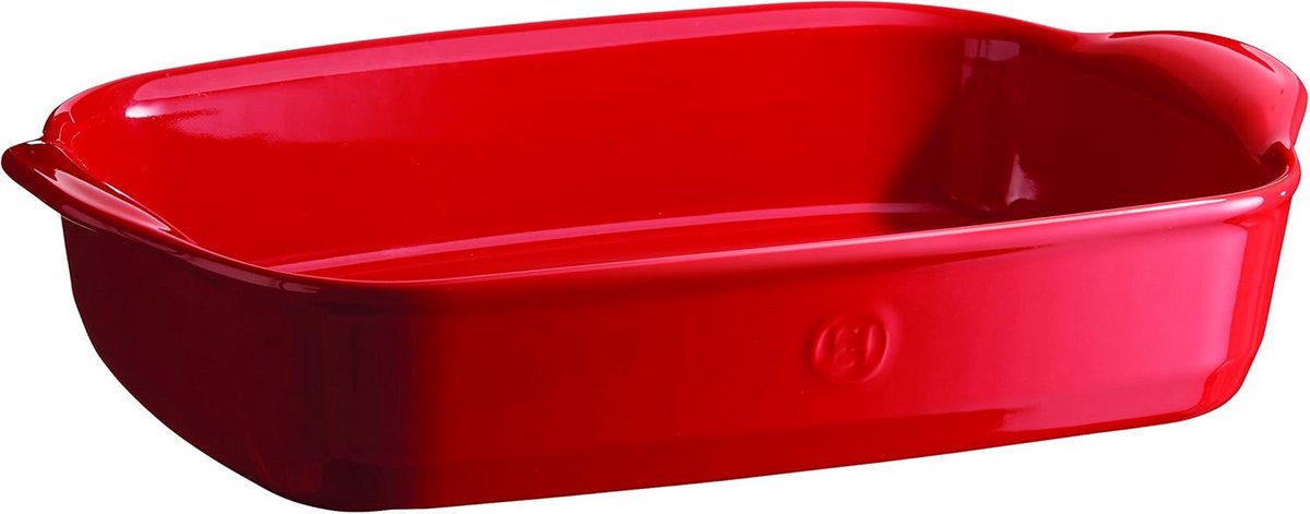 Rechthoekige ovenschaal 220x140mm en 360x230mm in rood