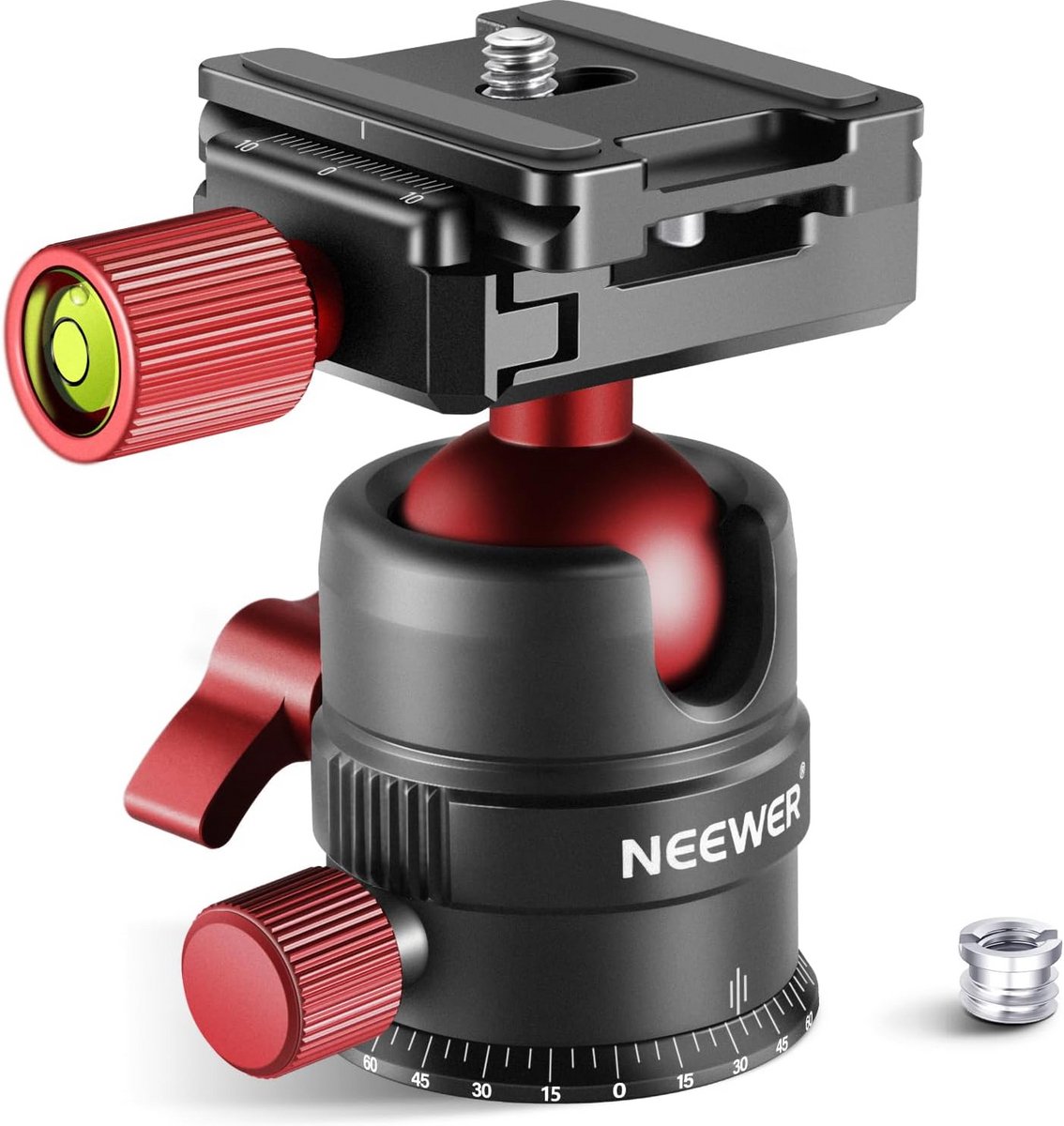 360° Draaibare Panoramische Kogelkop voor Statief - Geschikt voor DSLR-camera en Camcorder, Max. Belastbaarheid 5 kg