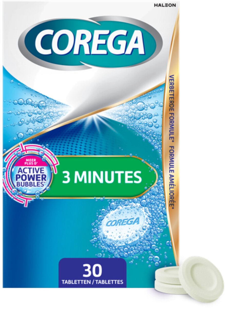 Corega Tabletten - 3 Minuten - 30 Tabletten