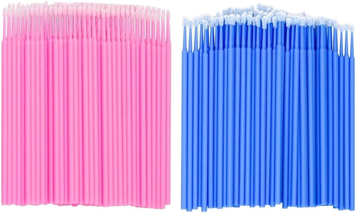 200 microborstels voor wimperverlenging en make-up verwijdering