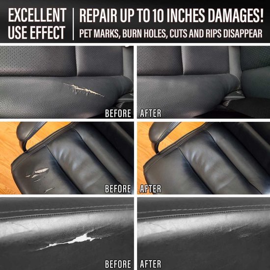 Leer en vinyl reparaties voor meubels, autostoelen, banken, jassen, riemen en schoenen — afbeelding 3