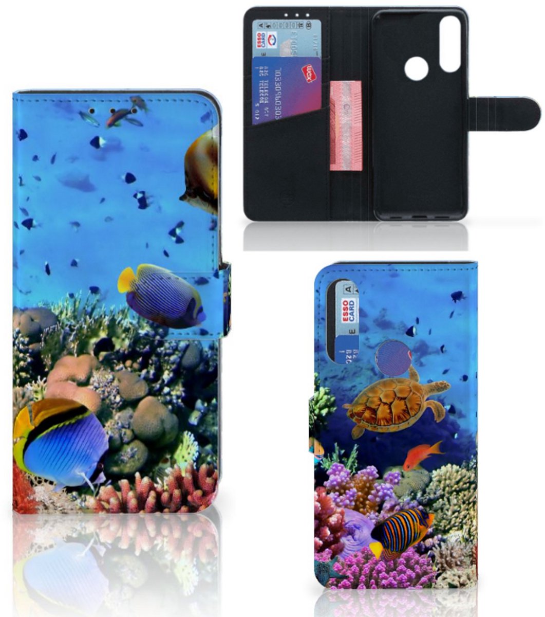 Alcatel 1S 2020 Telefoonhoesje met Pasjes Vissen