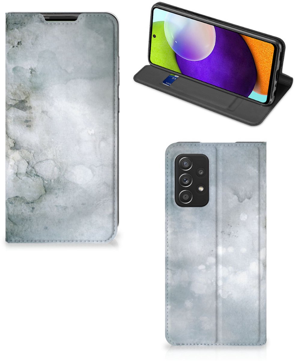 Bookcase Samsung Galaxy A52 Painting Grey