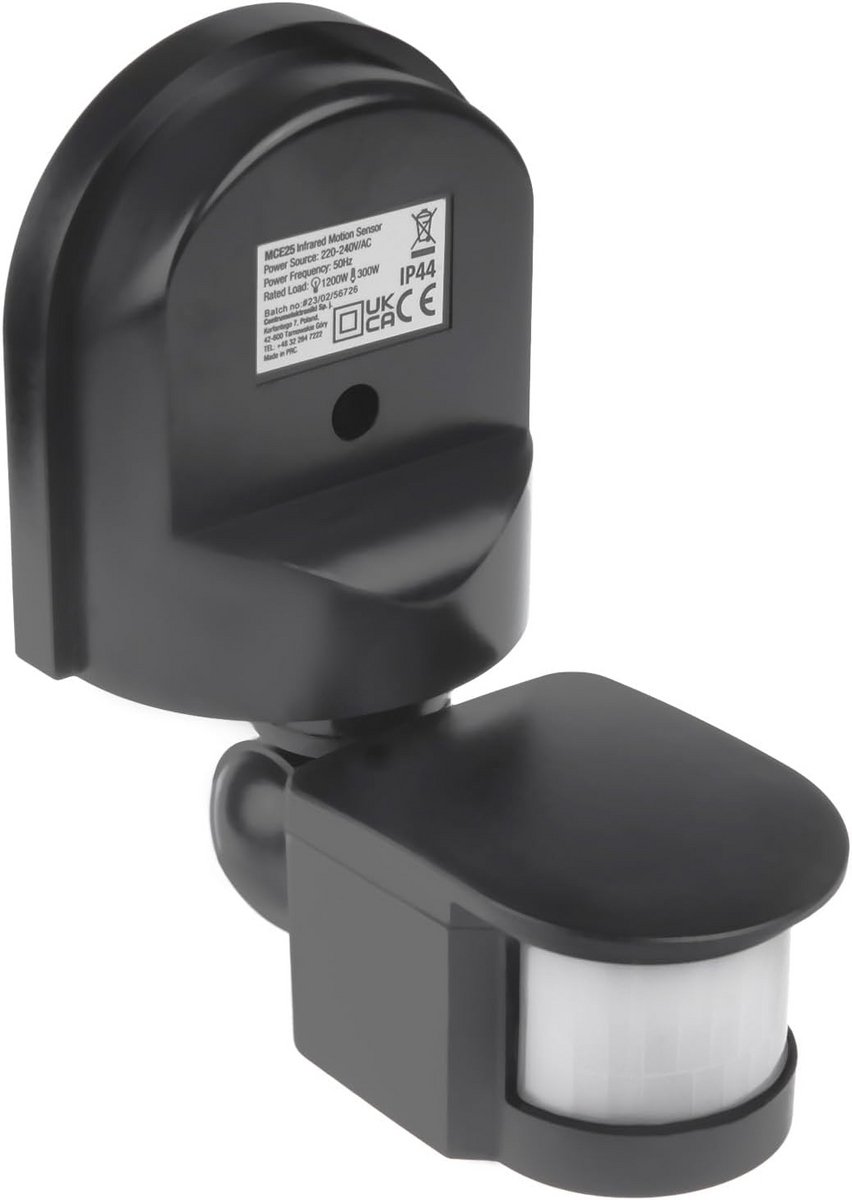 Bewegings- en schemersensor voor wandmontage 180° – tot 1200W