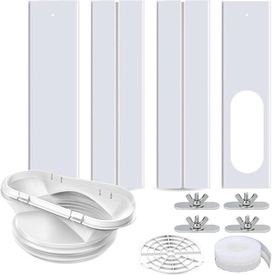 Raamafdichting airconditioning PVC 4 panelen set – isolatie tegen hete lucht, duurzaam en makkelijk schoon te maken