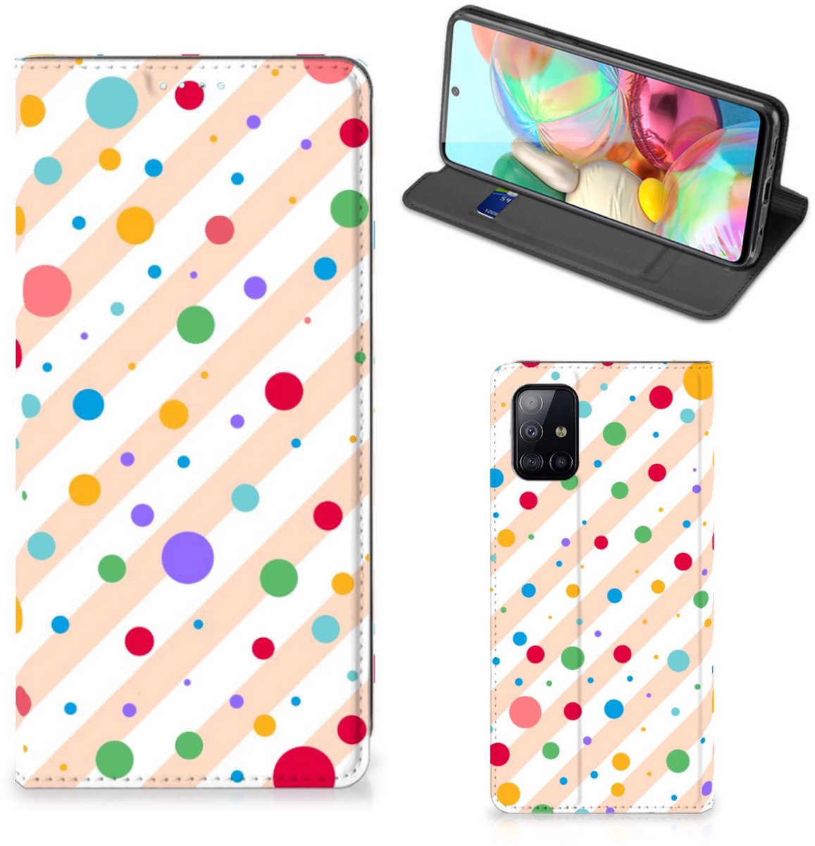 Samsung Galaxy A71 Hoesje met Magneet Dots