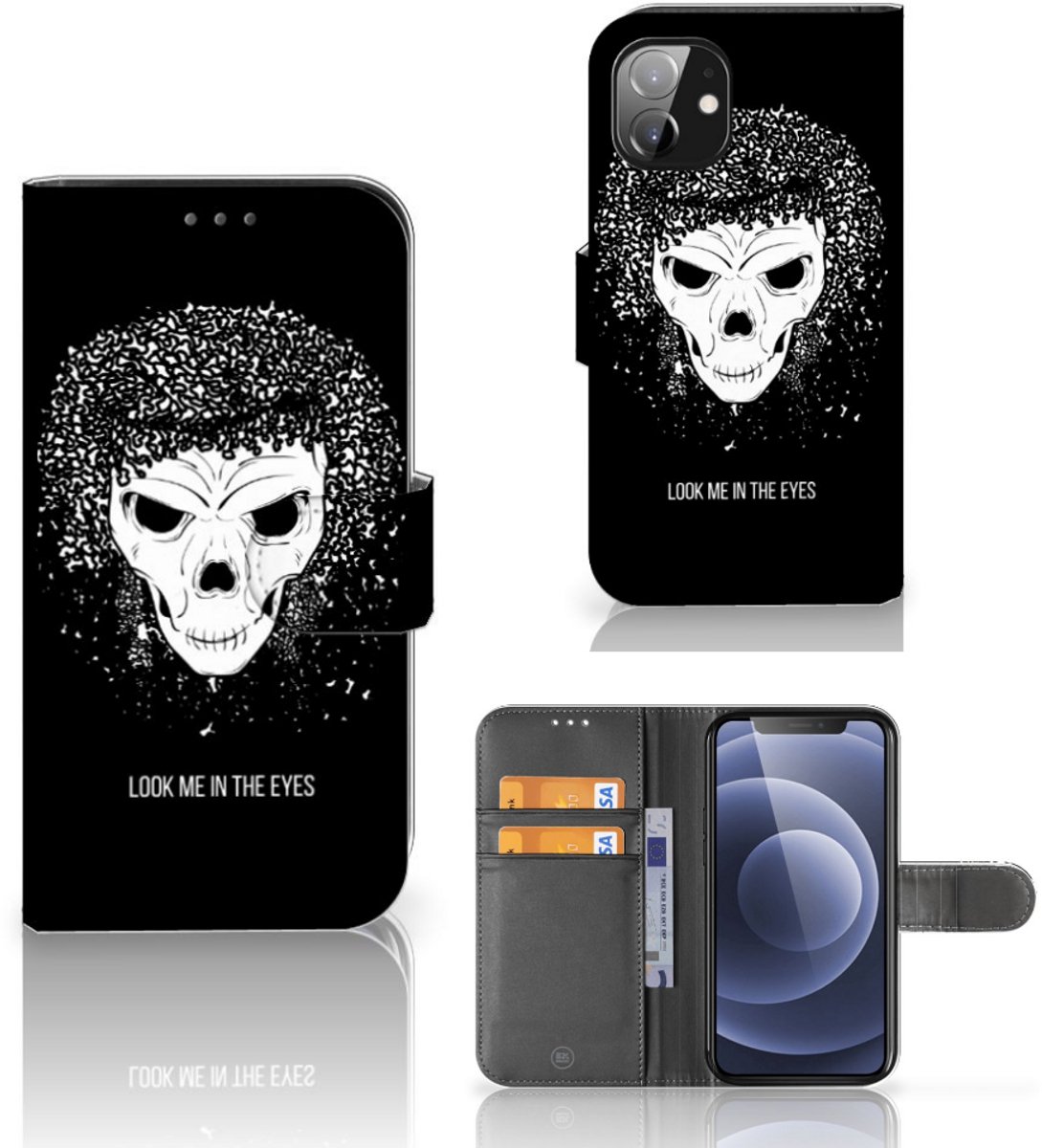 Telefoonhoesje met Naam Apple iPhone 12 Mini Skull Hair