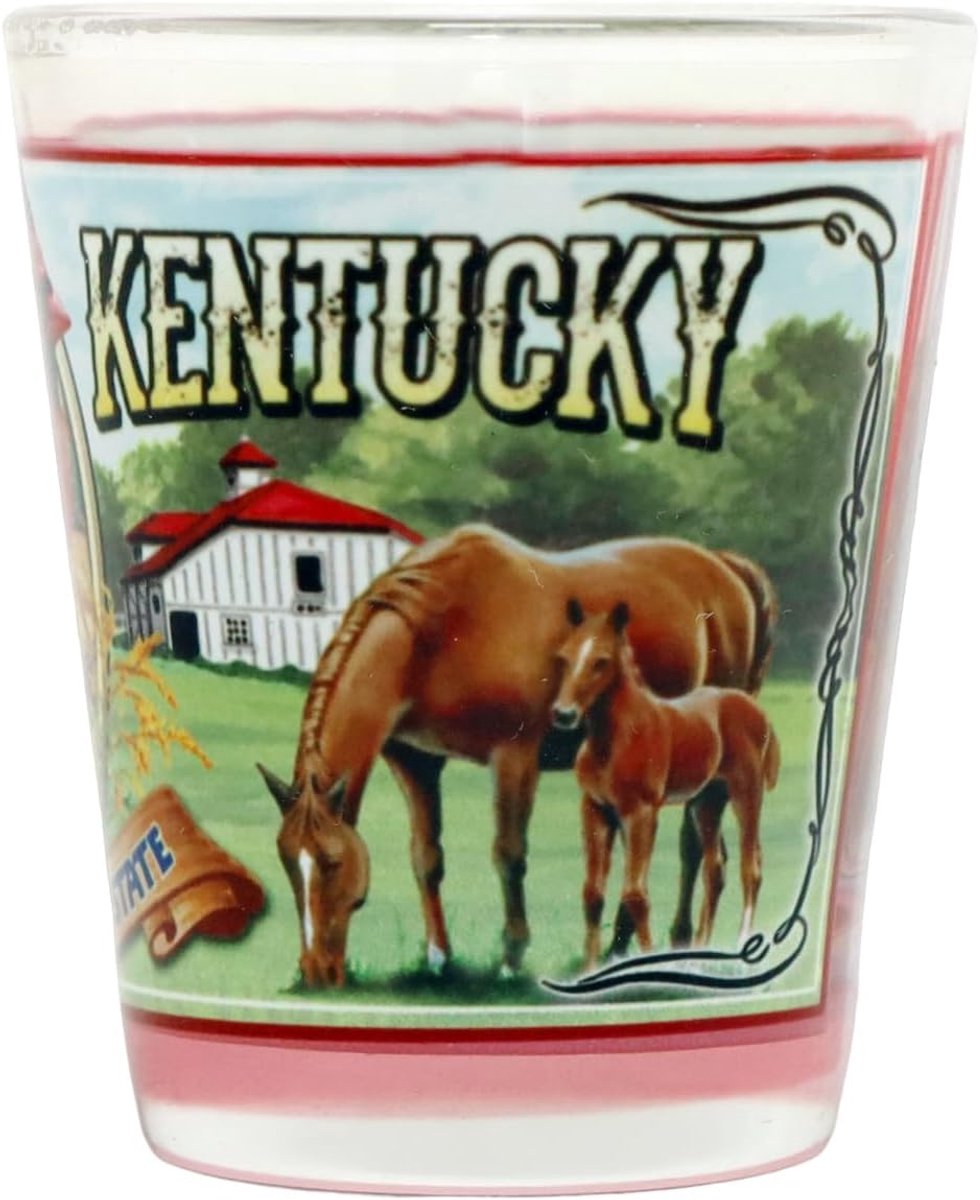 Souvenir Shot Glass met Kentucky State Mural