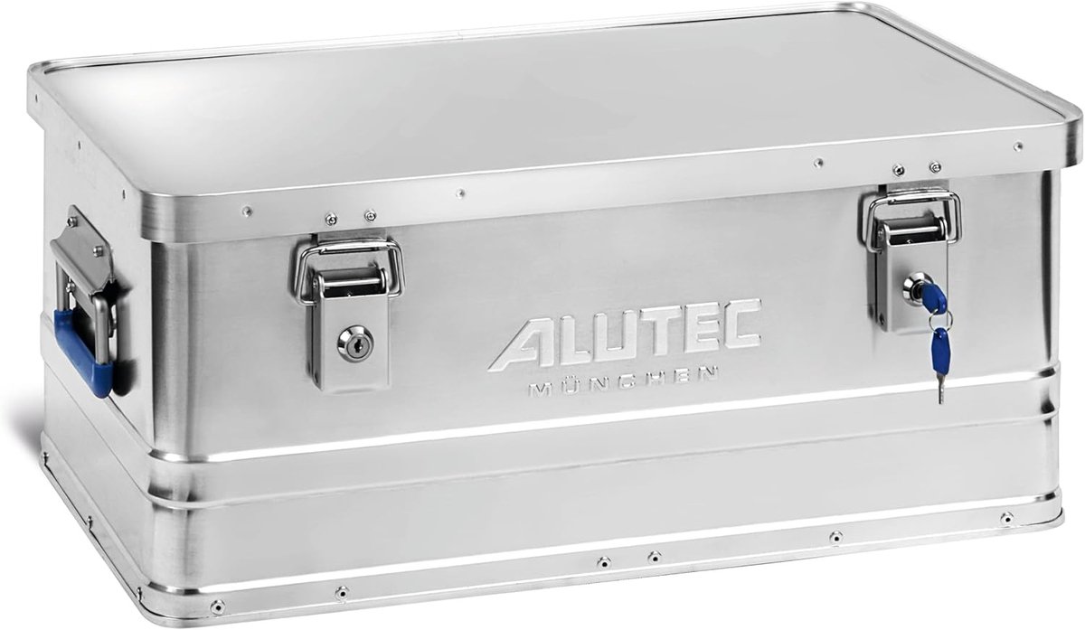 Aluminium Opbergdoos met Cilinderslot en Sleutels - 40L, Waterdicht, Stofdicht, Stackable