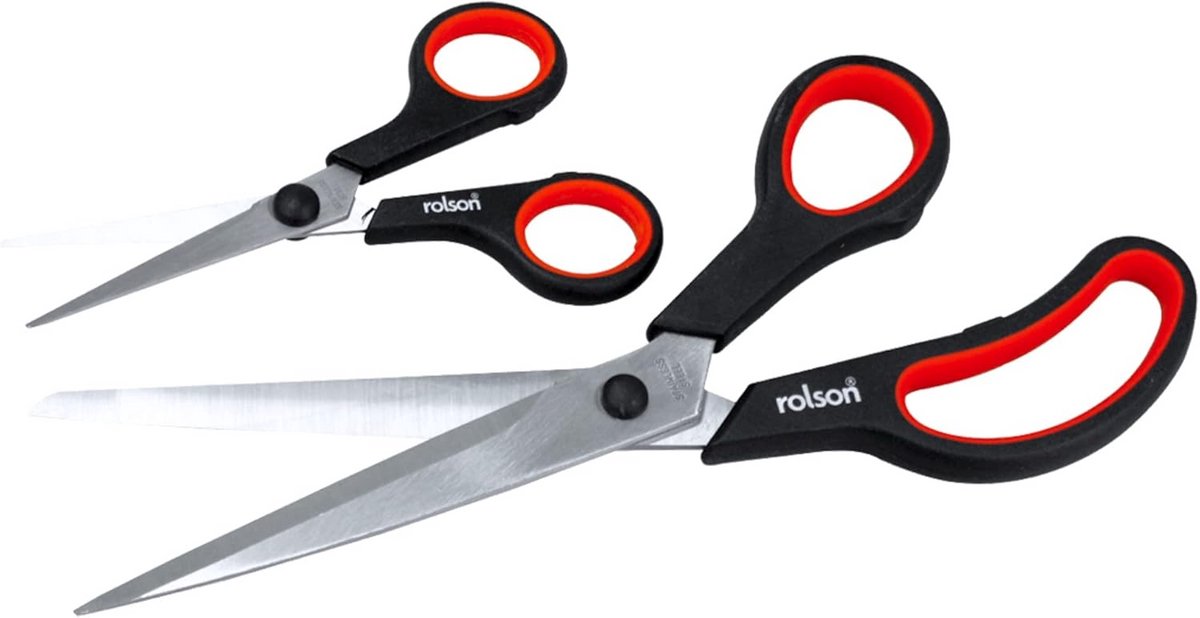 Schaar Set 2 Stuks - Roestvrij Staal met Comfort Handgrepen