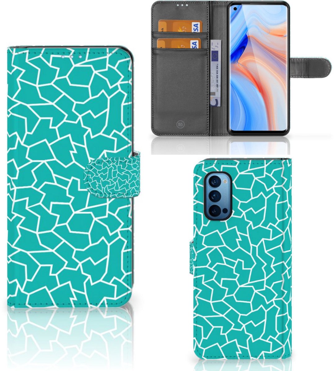 OPPO Reno 4 Pro 5G Hoesje Cracks Blue