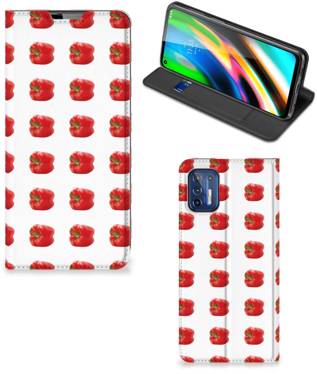 Motorola Moto G9 Plus Flip Style Cover Paprika Red