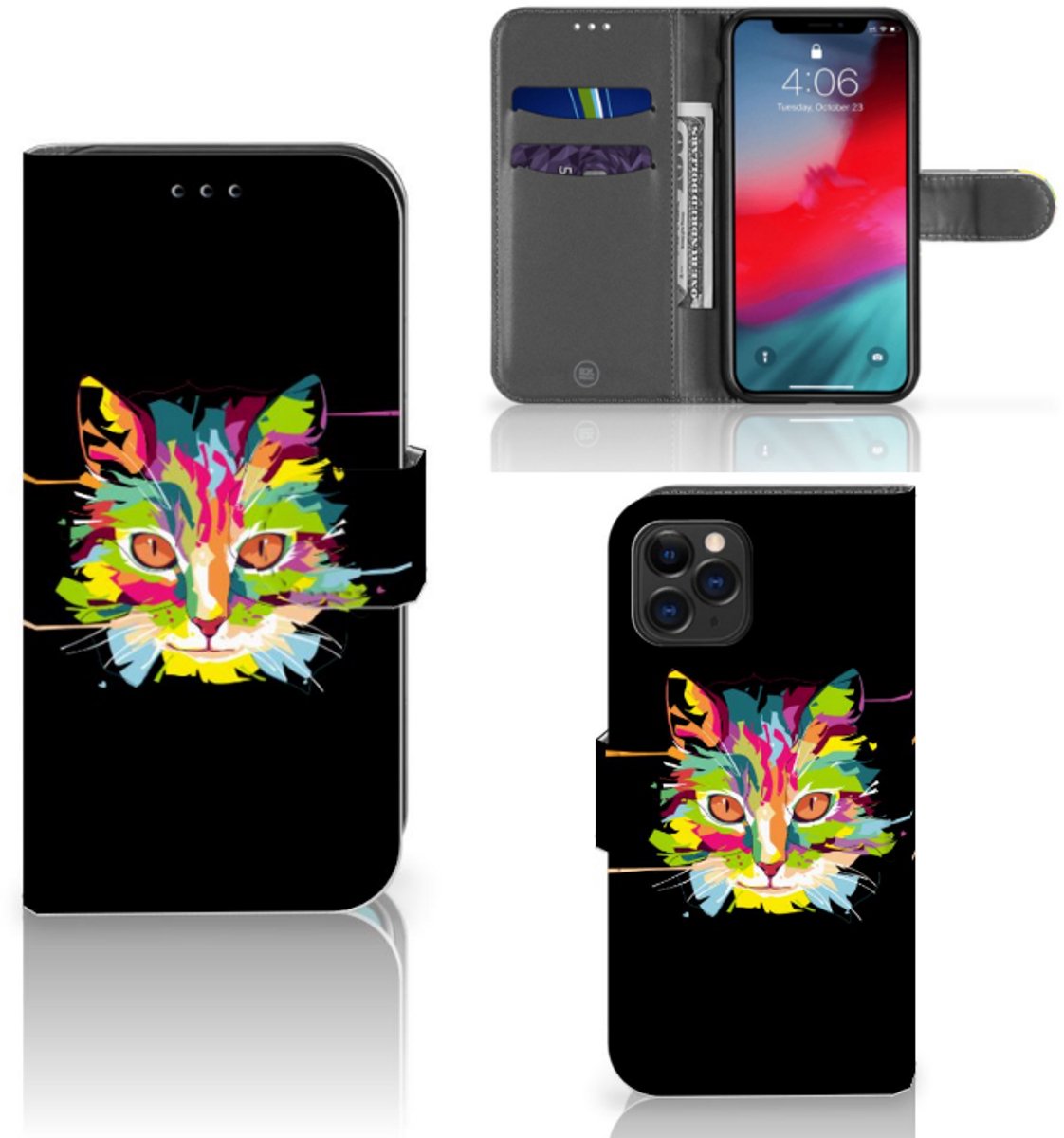 Apple iPhone 11 Pro Leuk Hoesje Cat Color