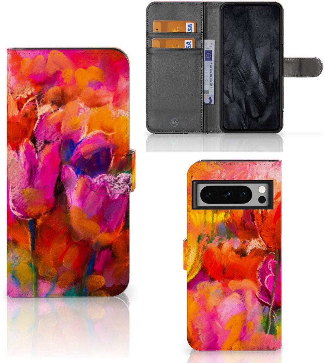 Boekhoesje voor Hoesje Google Pixel 8 Pro Tulips