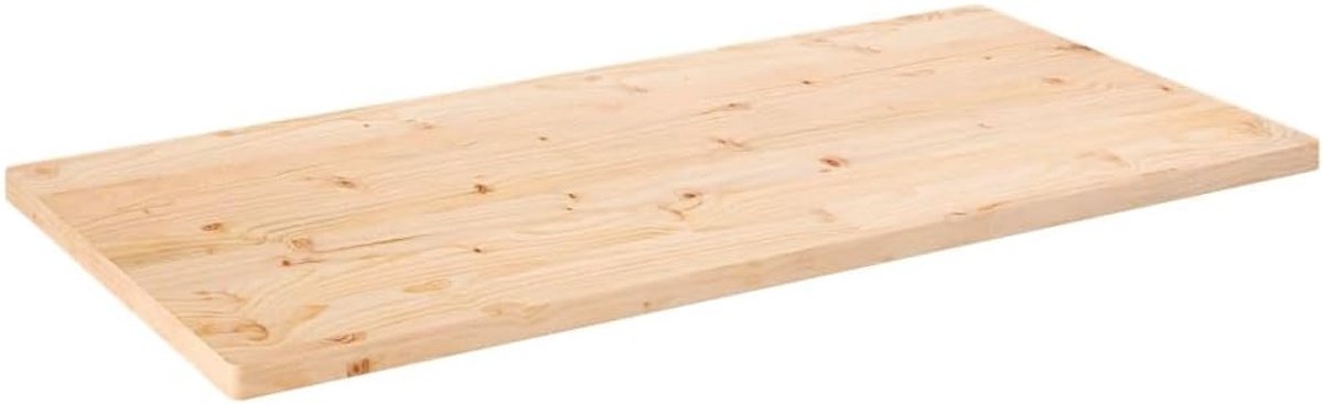 Massief Houten Tafelblad - Keukenmeubilair Bureau Plank - Veelzijdige Hulptafel - Natuurlijke Houtnerven - 100x60x2.5 cm - Bruin