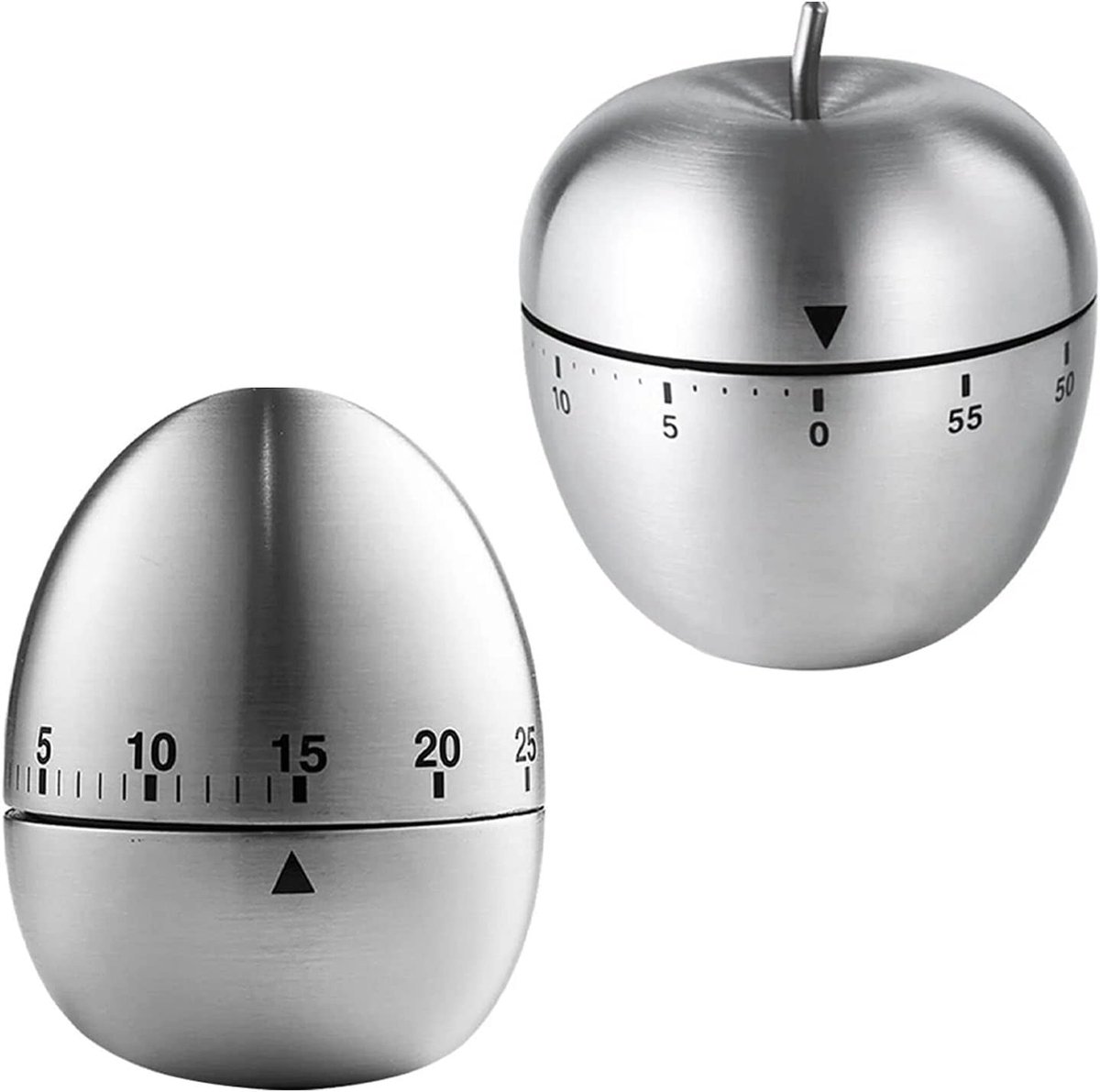 Kookwekker Set - Keuken Timer - Koken & Bakken - Visueel Ontwerp - Compact Formaat - Zilverkleurig