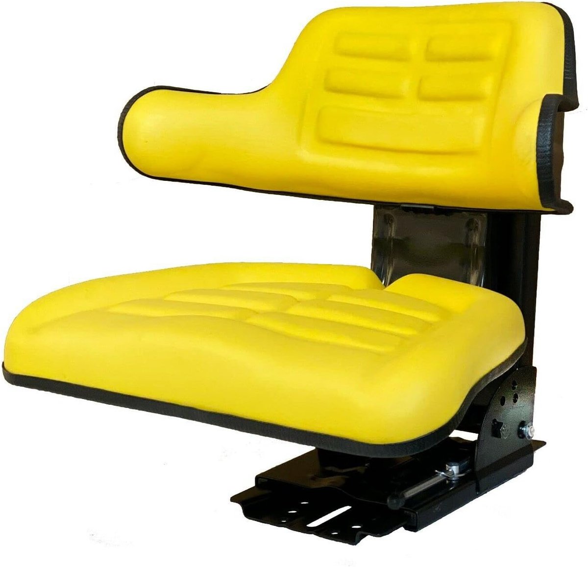Tractorstoel Universeel - Zitting Landbouw - Comfortabel Werken - Verstelbarevering - Slag 80mm - Geel