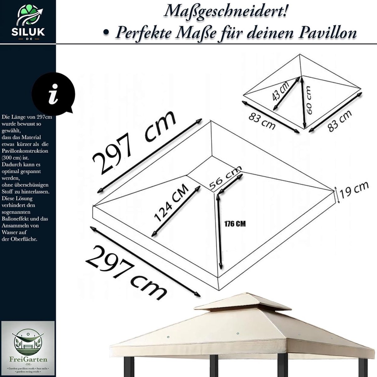 Waterdicht tuinpaviljoen 3x3 kopen