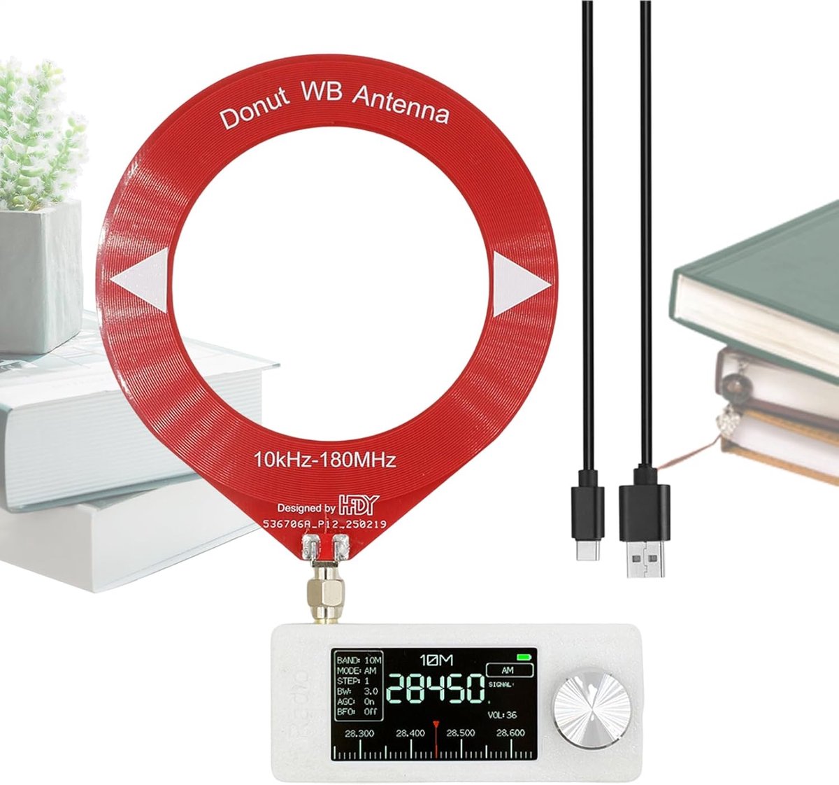 Draagbare Radio Ontvanger - Kleine Radio SW - Reizen en Thuis - HD IPS Scherm - Compact Ontwerp - Rood