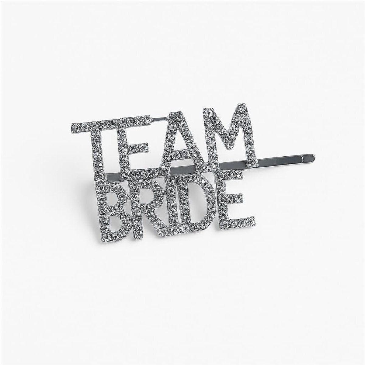 Haarclips Bruidsteam - Bruidsfeest Accessoires - Vrijgezellenfeest - Set van 8 stuks - Zilver