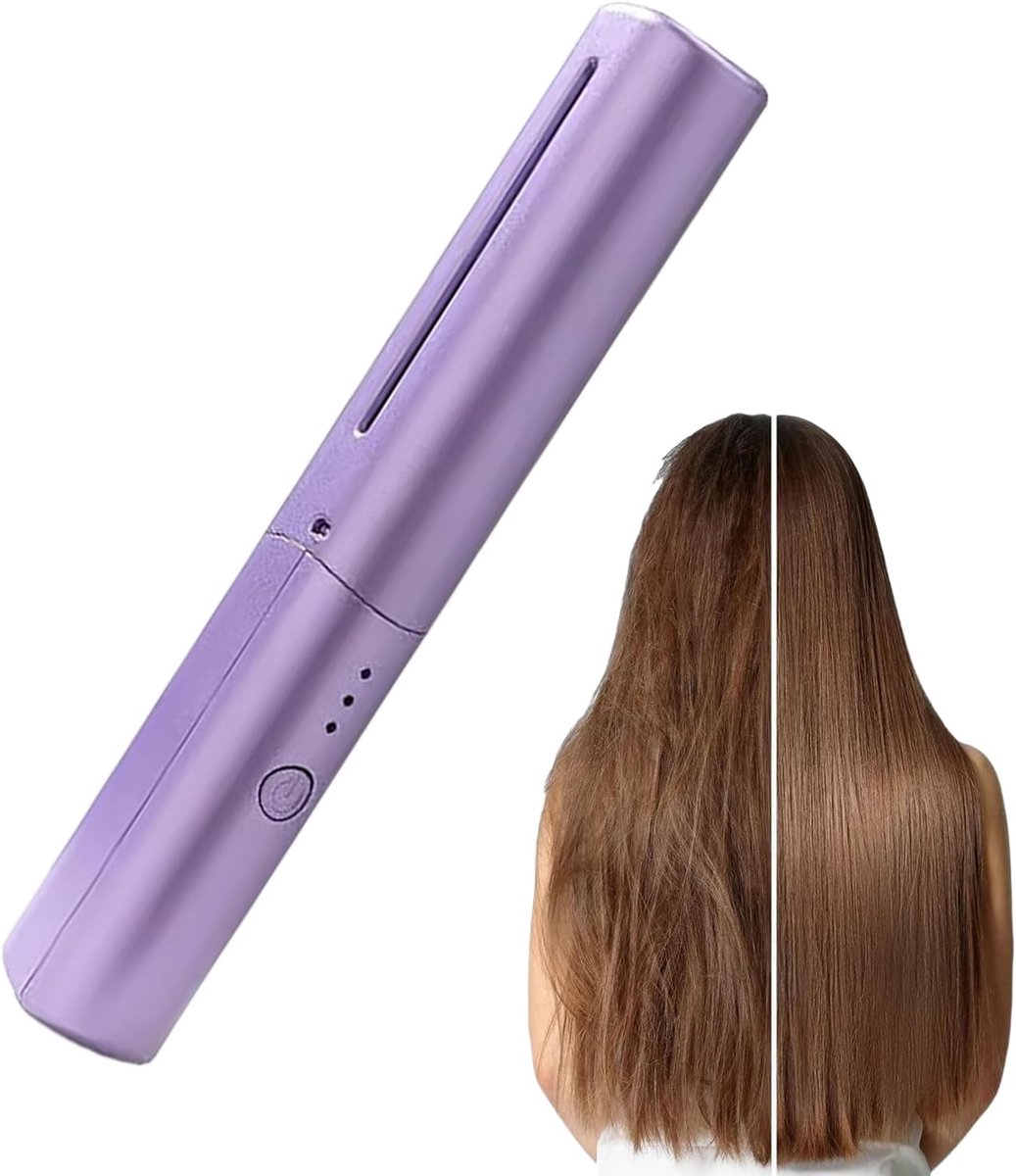 Draadloze Stijltang - Reis Stylingtool - Snel Haar Stylen - 3 Warmteniveaus Ionisch - 3.2 x 5.4 x 3.2 cm