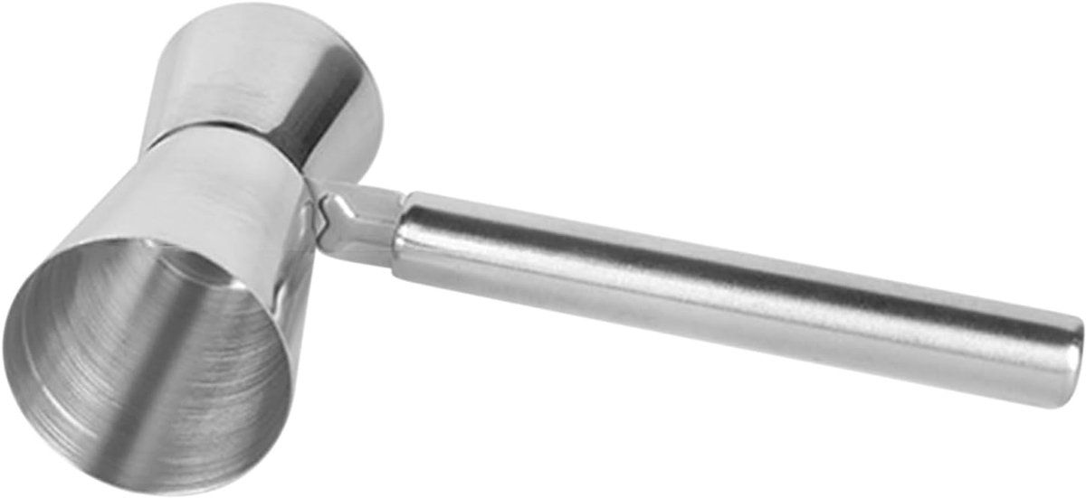 Cocktail Jigger - Dubbel Maatglas - Dranken Mixen - Roestvrij Staal - 30/60 ml - Zilver