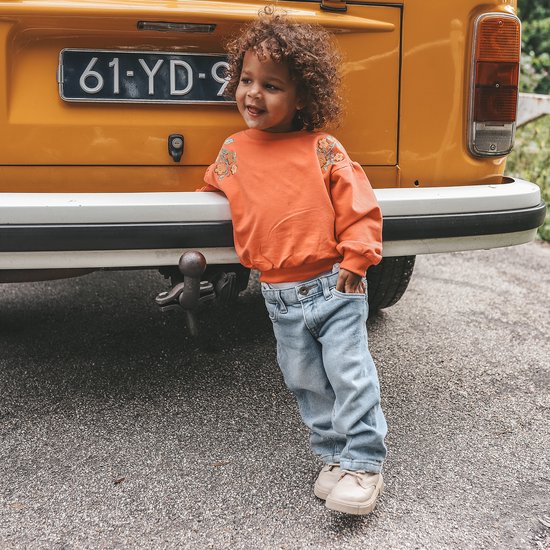 Your Wishes - Floral Oversized Sweater - Burnt Sienna - Taille 116