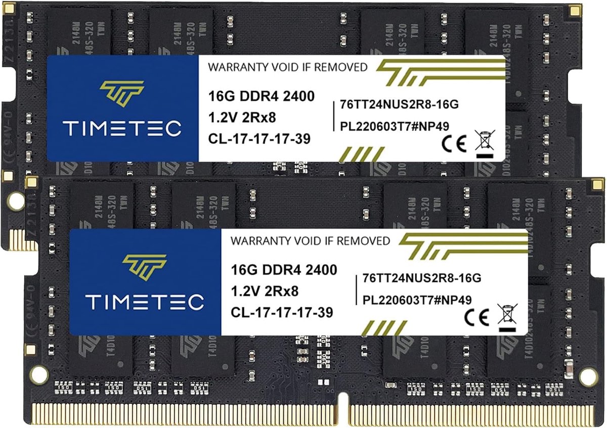 Geheugen Module - RAM Upgrade - Laptop Prestaties - Niet-ECC Unbuffered - 2x16GB DDR4 - Zwart PCB