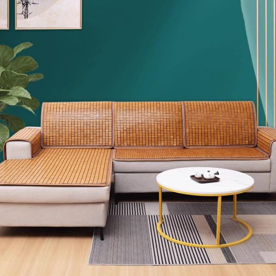 Bamboe Koelmat - Matras Kussen - Zomer Comfort - Opvouwbaar Draagbaar - 50 x 100 cm — afbeelding 5