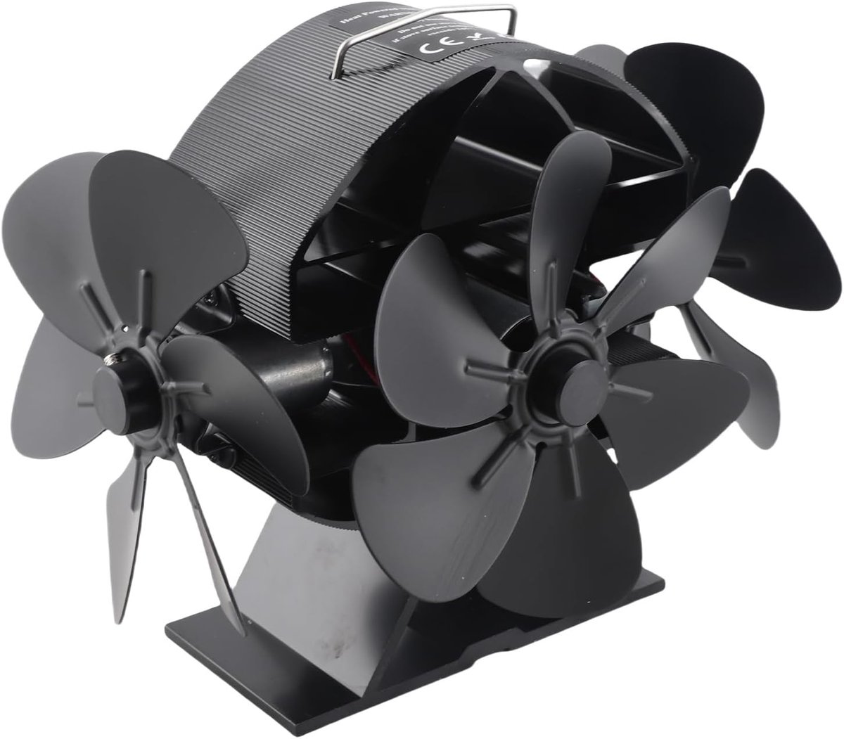 Houtkachel Ventilator - Warmte Ventilator - Efficiënte Warmte - Door Warmte Aangedreven - 3 Kops Ontwerp