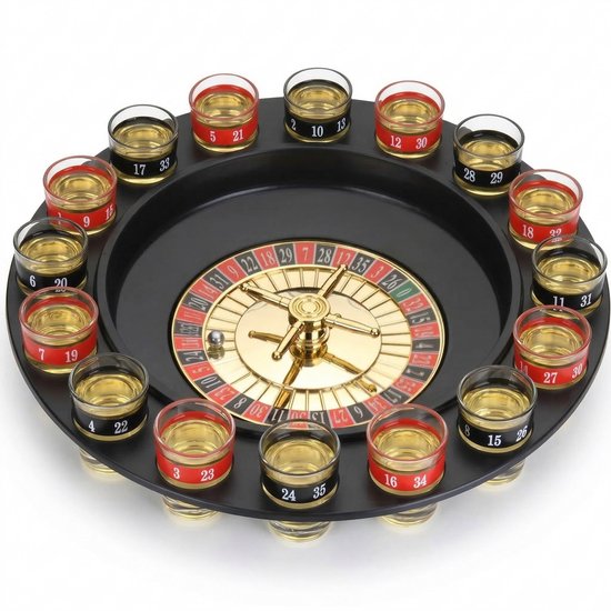 Lomera Drankroulette - Drank Roulette Spel - Roulette Drankspel - Shot Roulette - Shotroulette Spel - Shotjes Roulette - Shotjes Spel - Shotspel - Drankspel - Drinkspel - Drink Game - Drinking Game