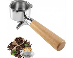 Zeefdrager Koffie - Portafilter Espresso - Koffiebereiding Thuis - Ergonomisch Houten Handvat - 51 mm